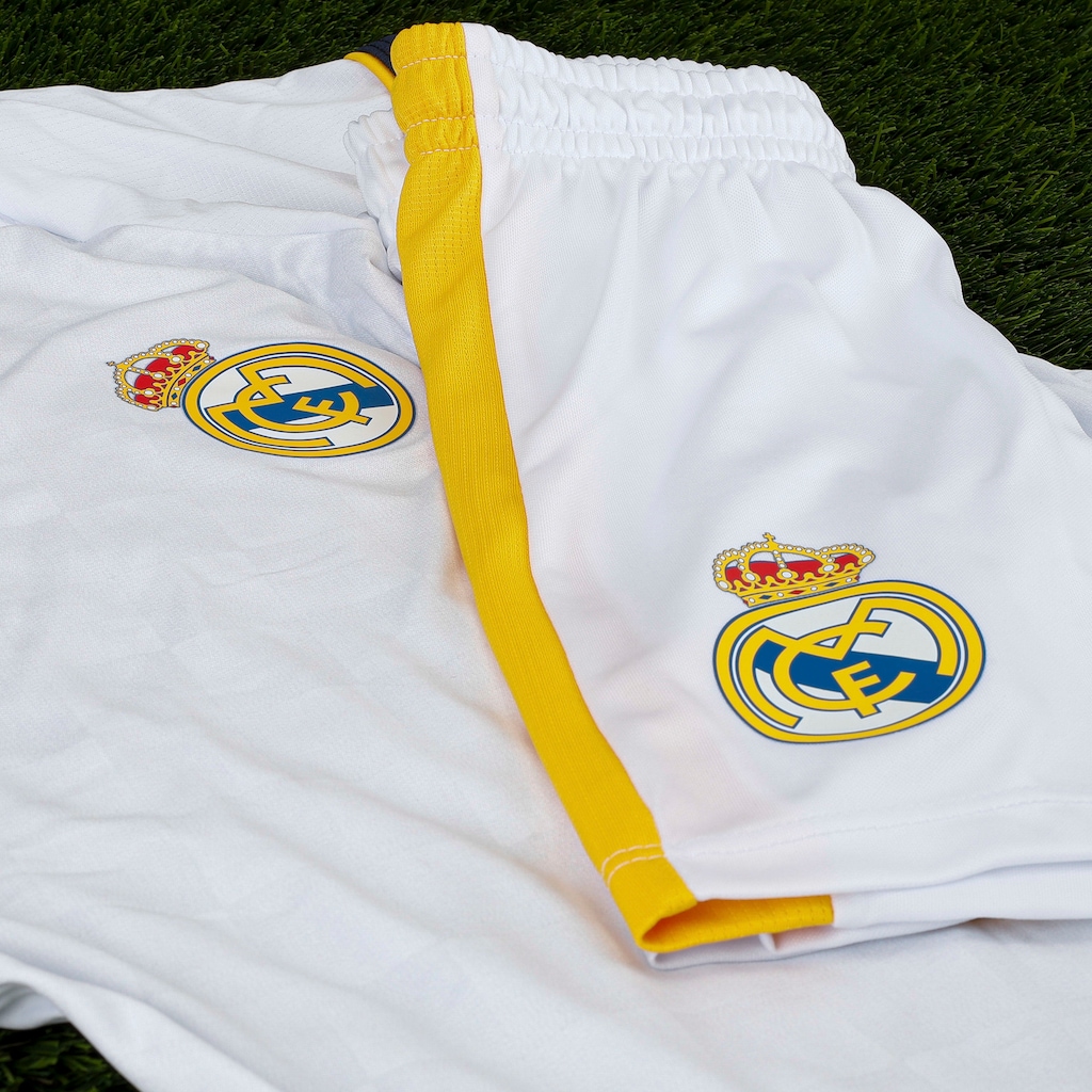 Imagem 2 do produto Kit de Uniforme do Real Madrid Braziline Infantil Camiseta + Calção