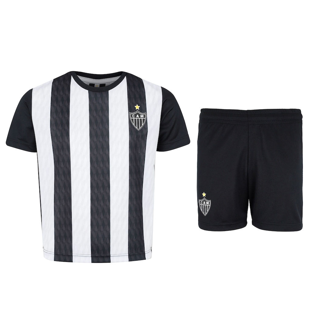 Kit de Uniforme do Atlético-MG Braziline Infantil Camiseta + Calção