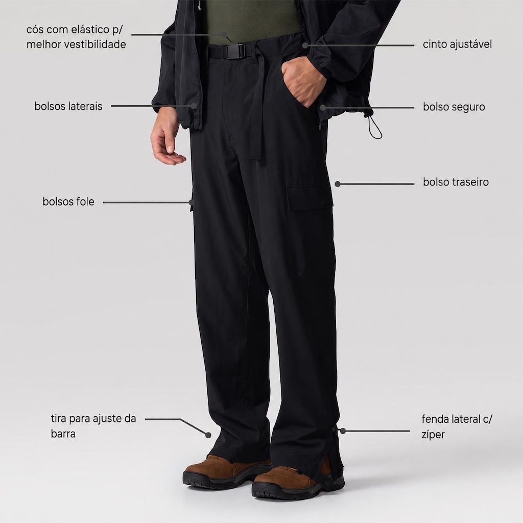 Imagem 2 do produto Calça Cargo Nord Bolsos Múltiplos - Masculina