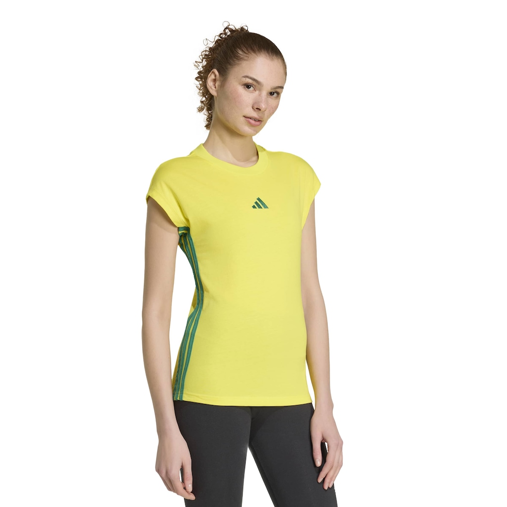 Camiseta Brasil Essentials Single Jersey 3-Stripes adidas Feminina