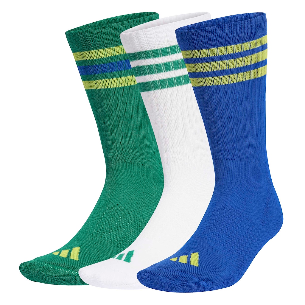 Kit de Meia adidas Sportswear Três Listras Essentials Crew com 3 Pares