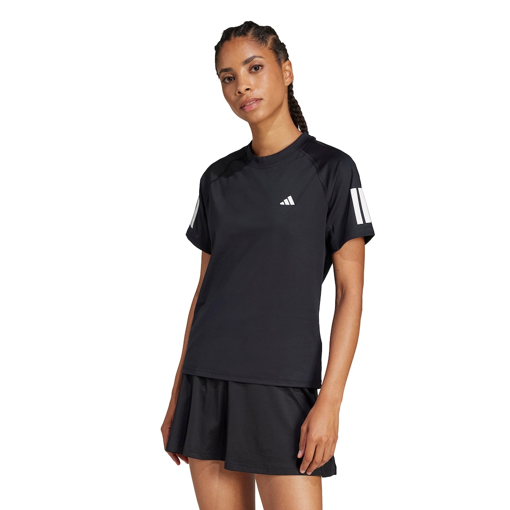 Camiseta adidas Club Três Listras Tênis Climacool Feminina