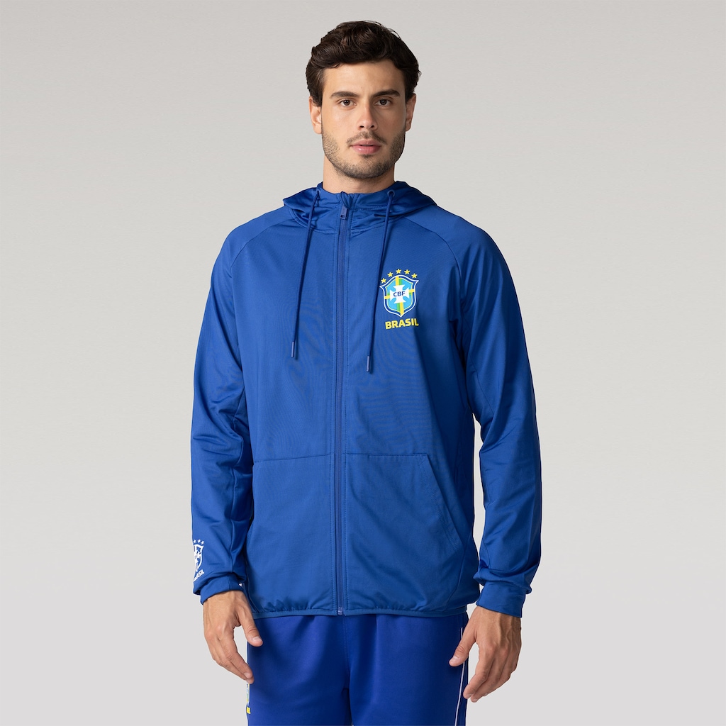 Blusão com Capuz Interlock Seleção do Brasil CBF 26/27 Masculino
