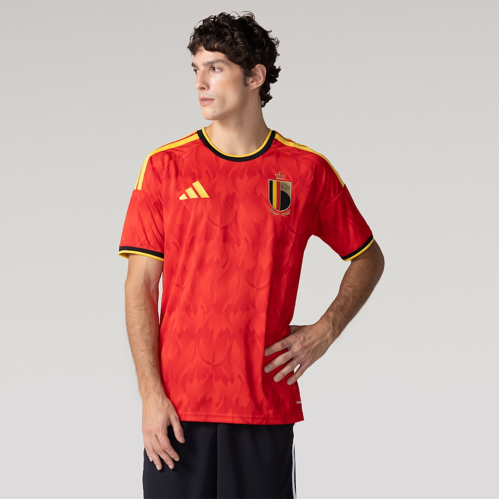 Camisa Seleção da Bélgica I 25/26 Torcedor adidas Masculina