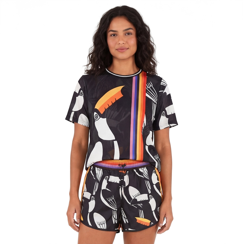 Camiseta Farm Dryfit Tucano Rainbow Feminina