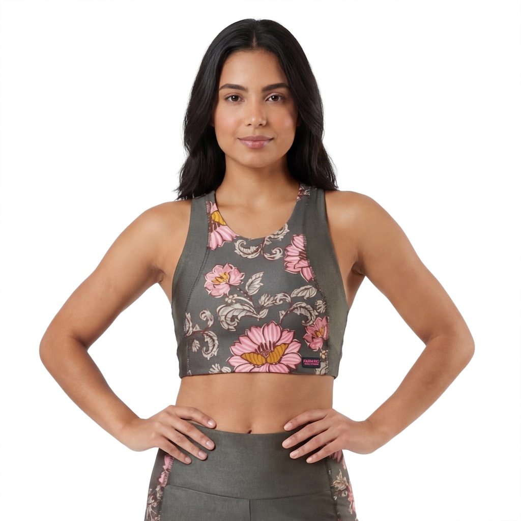 Top Farm Recorte Aurora Floral Feminino