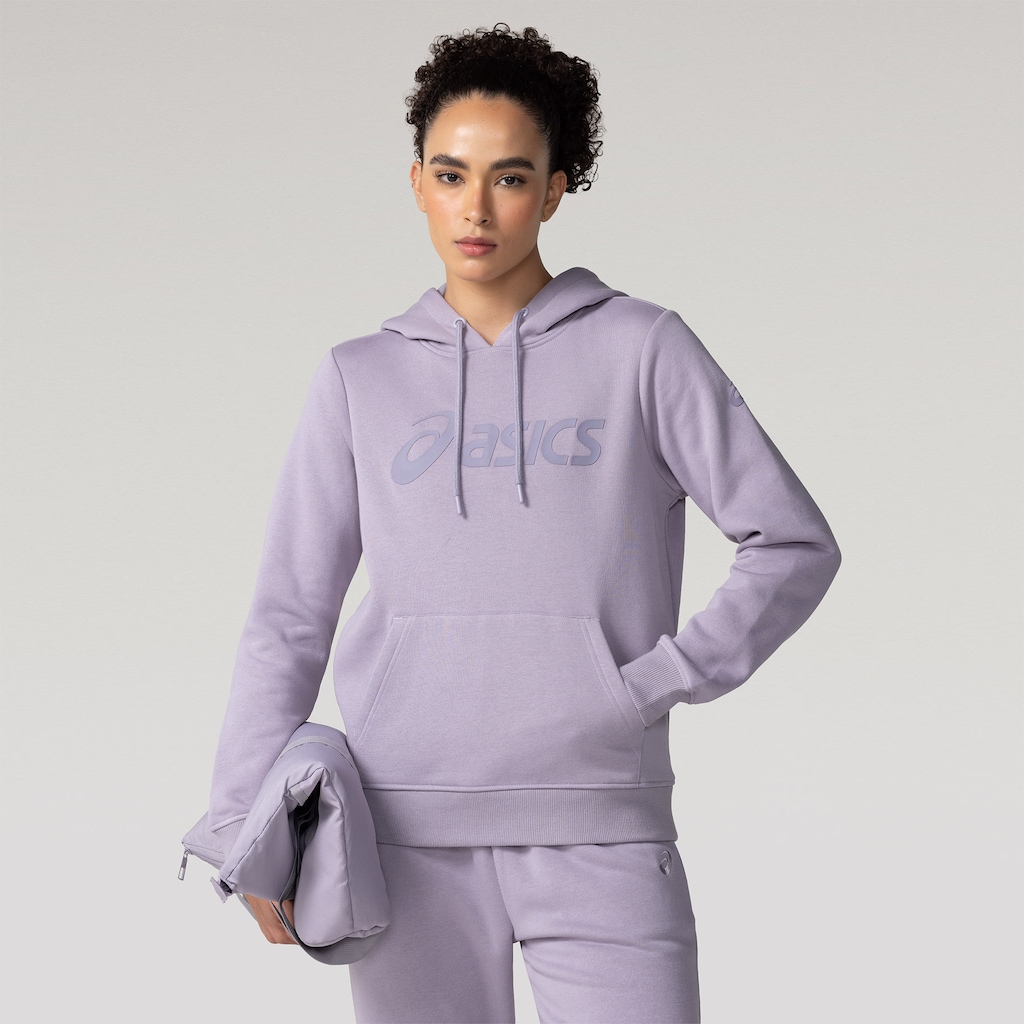 Blusão Moletom ASICS Canguru Com Fleece Feminino