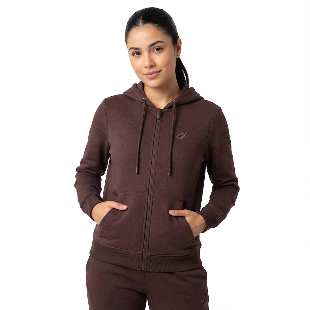 Jaqueta Moletom ASICS Canguru Com Fleece Feminino