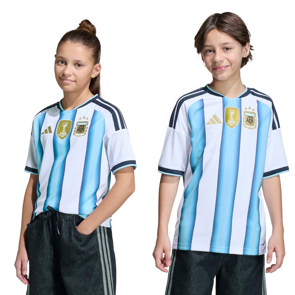 Camisa Seleção da Argentina I 26/27 Torcedor adidas Infantil