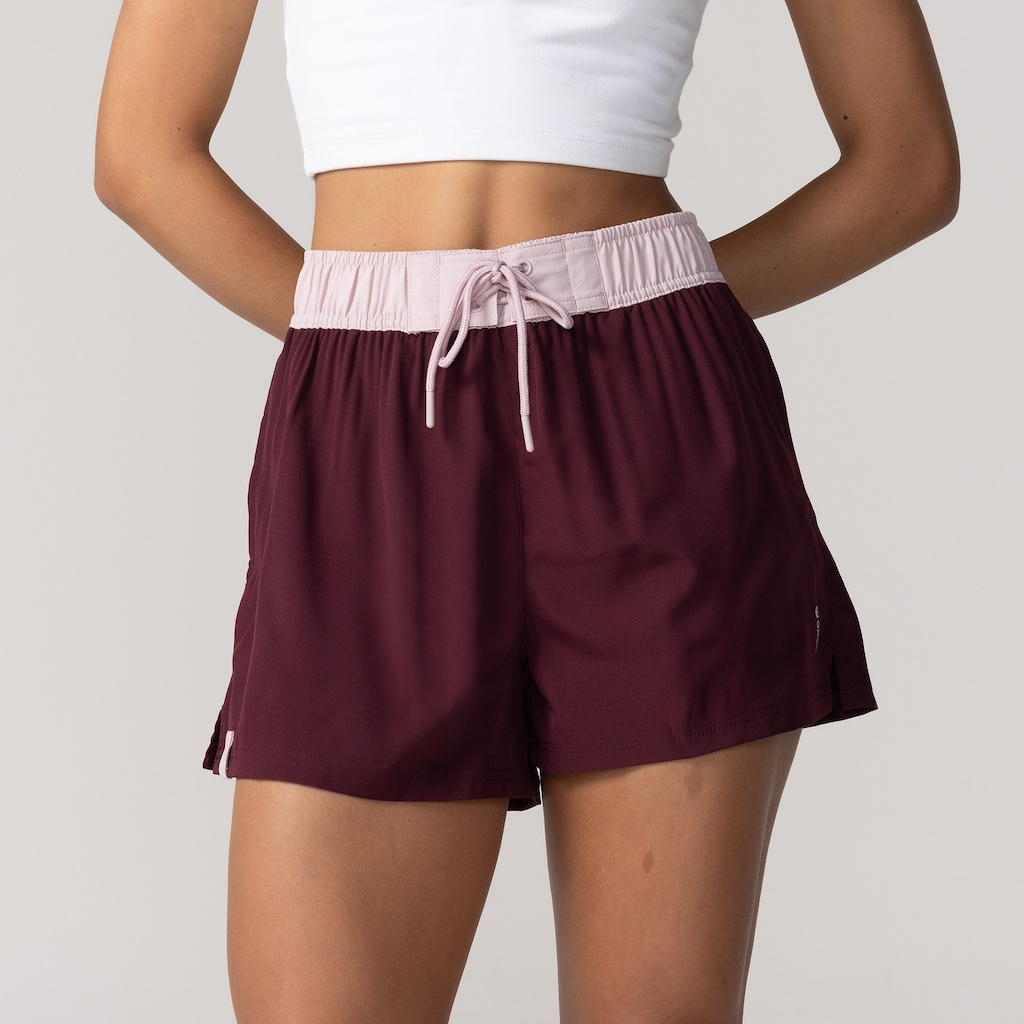 Shorts Oxer Liso Cos Contrastante - Feminino