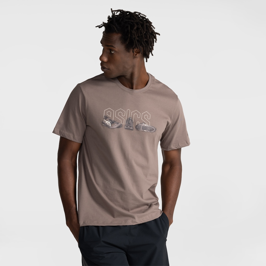 Camiseta Masculina Malha Estampada ASICS - Foto 1