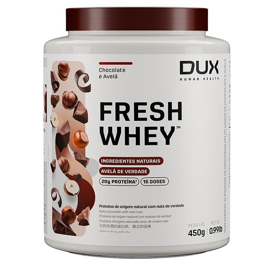 Whey Protein Dux Fresh 450g Chocolate e Avelã
