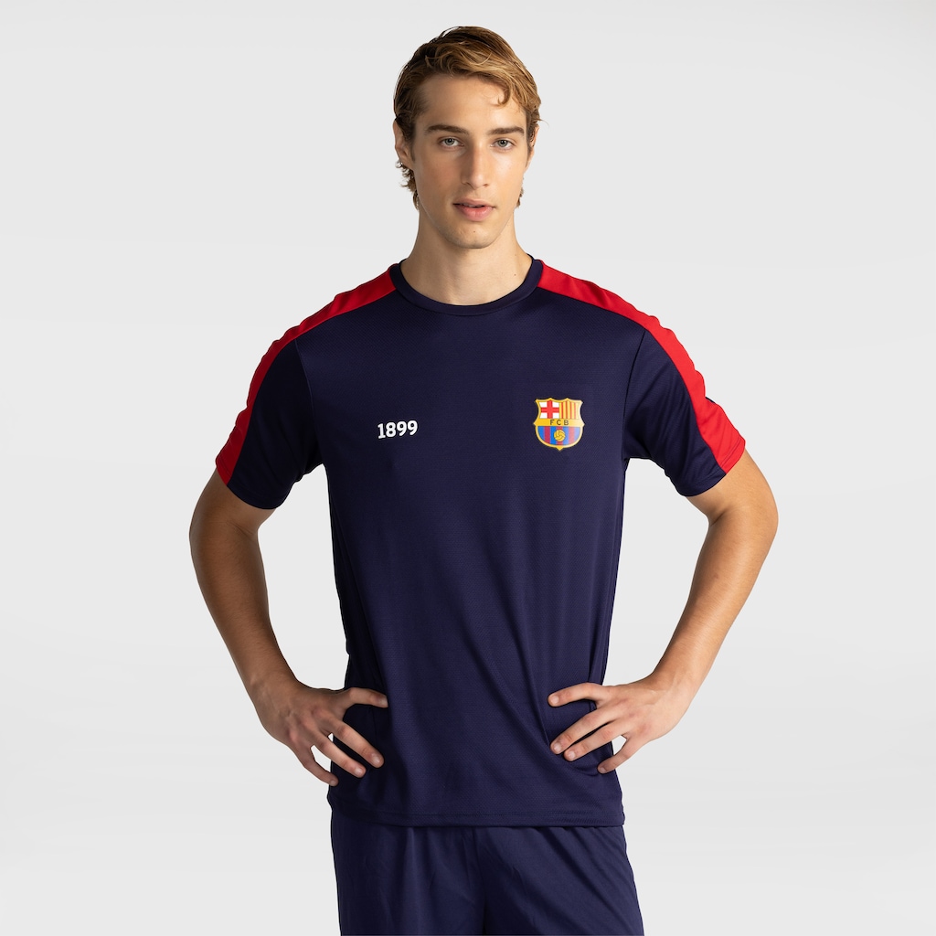 Imagem 1 do produto Camiseta Barcelona Recorte Licenciada Dry Masculina