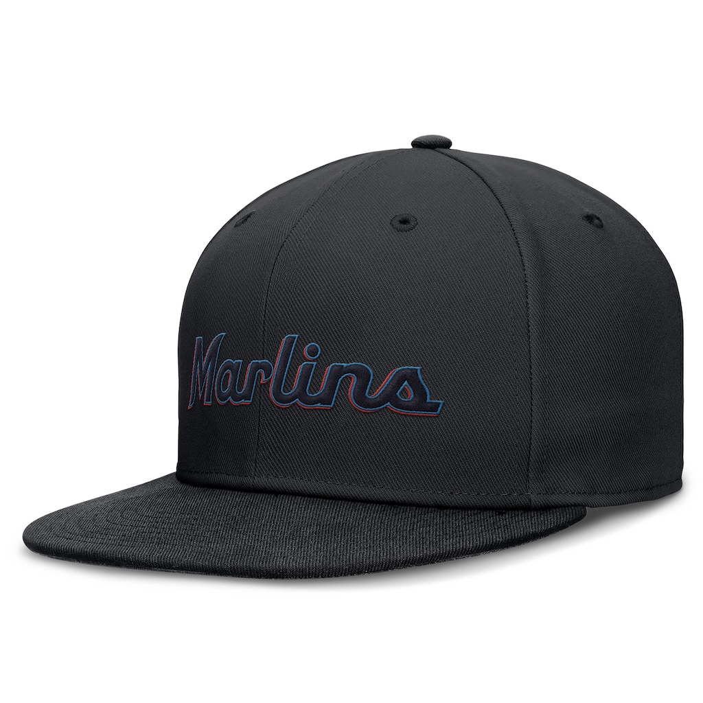 Boné Unissex Nike MLB Dri-fit True Round Miami Marlins Aba Reta