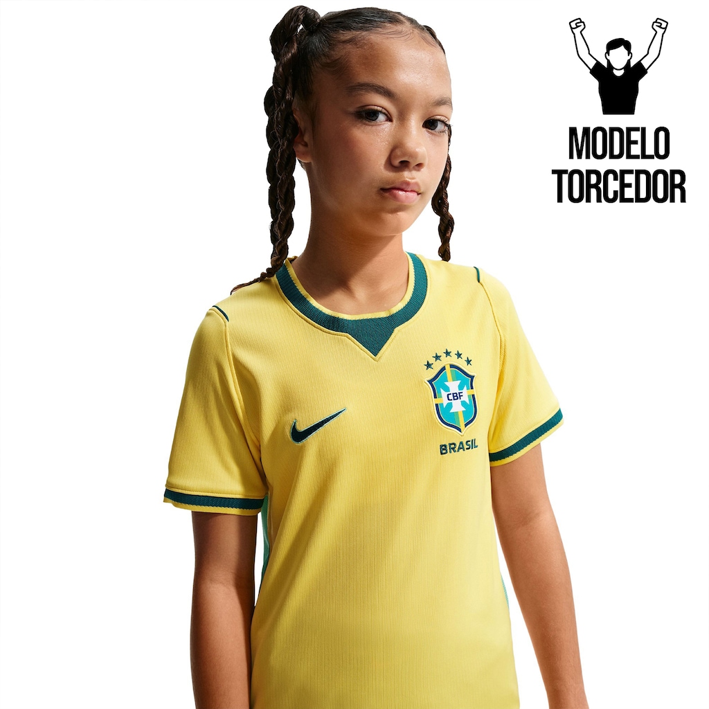 Camisa Brasil Nike I 2026/27 Torcedor Pro Infantil