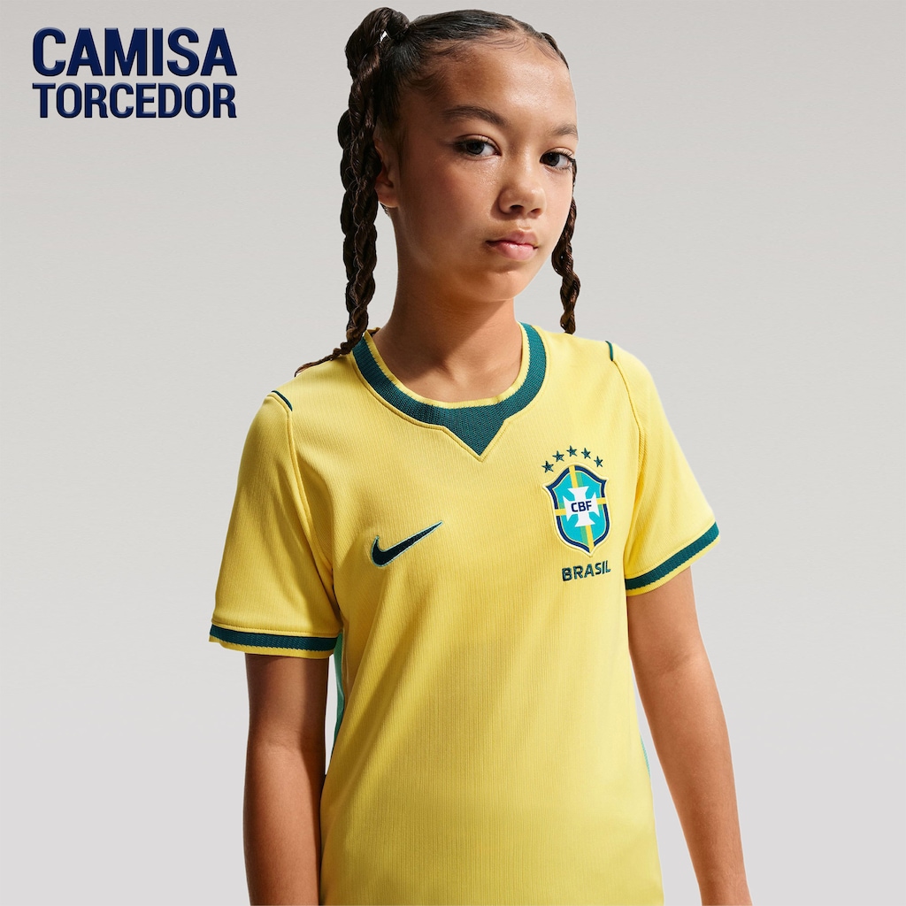 Camisa Brasil Nike I 2026/27 Torcedor Pro Infantil