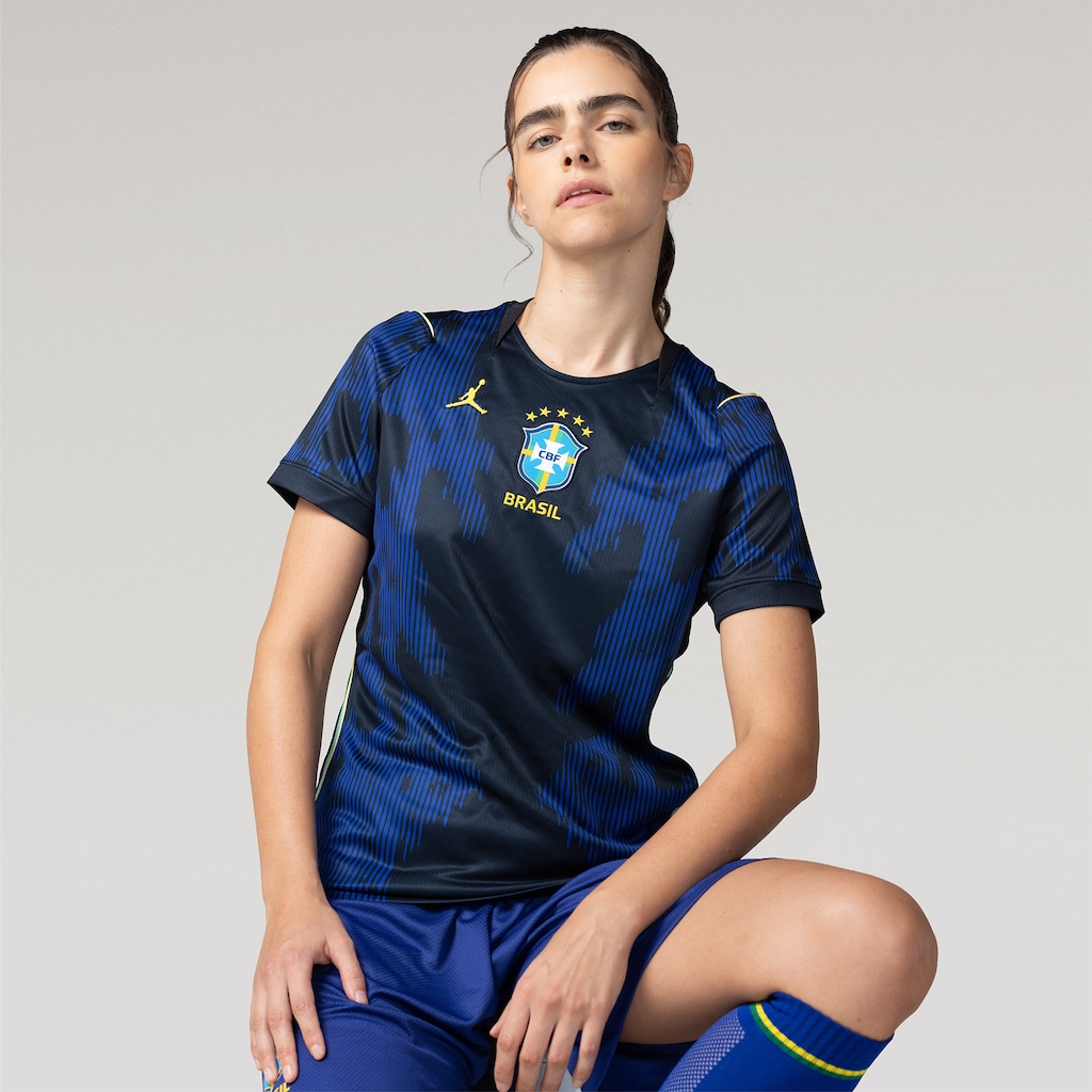 Camisa Brasil Nike Jordan II 2026/27 Torcedora Pro Feminina
