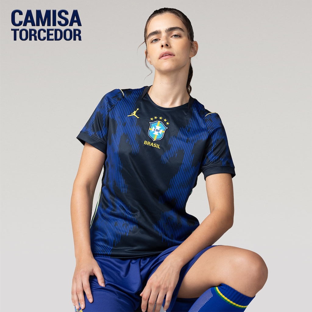 Camisa Brasil Nike Jordan II 2026/27 Torcedora Pro Feminina