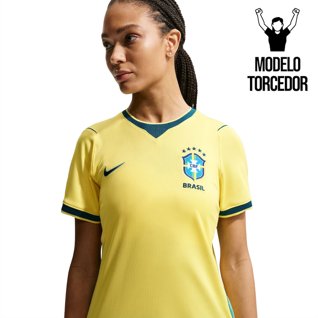 Camisa Brasil Nike I 2026/27 Torcedora Pro Feminina