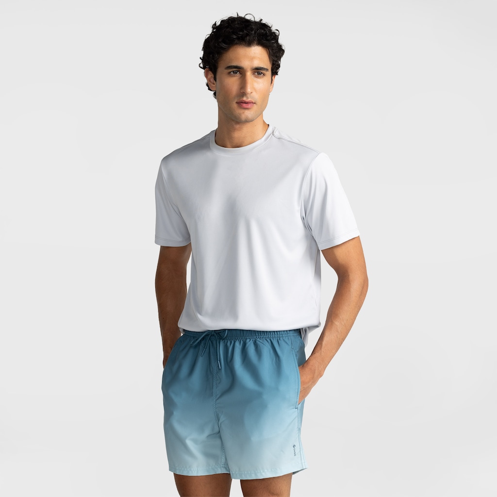 Bermuda de Banho Estampado Curto Oxer Masculina - Foto 3