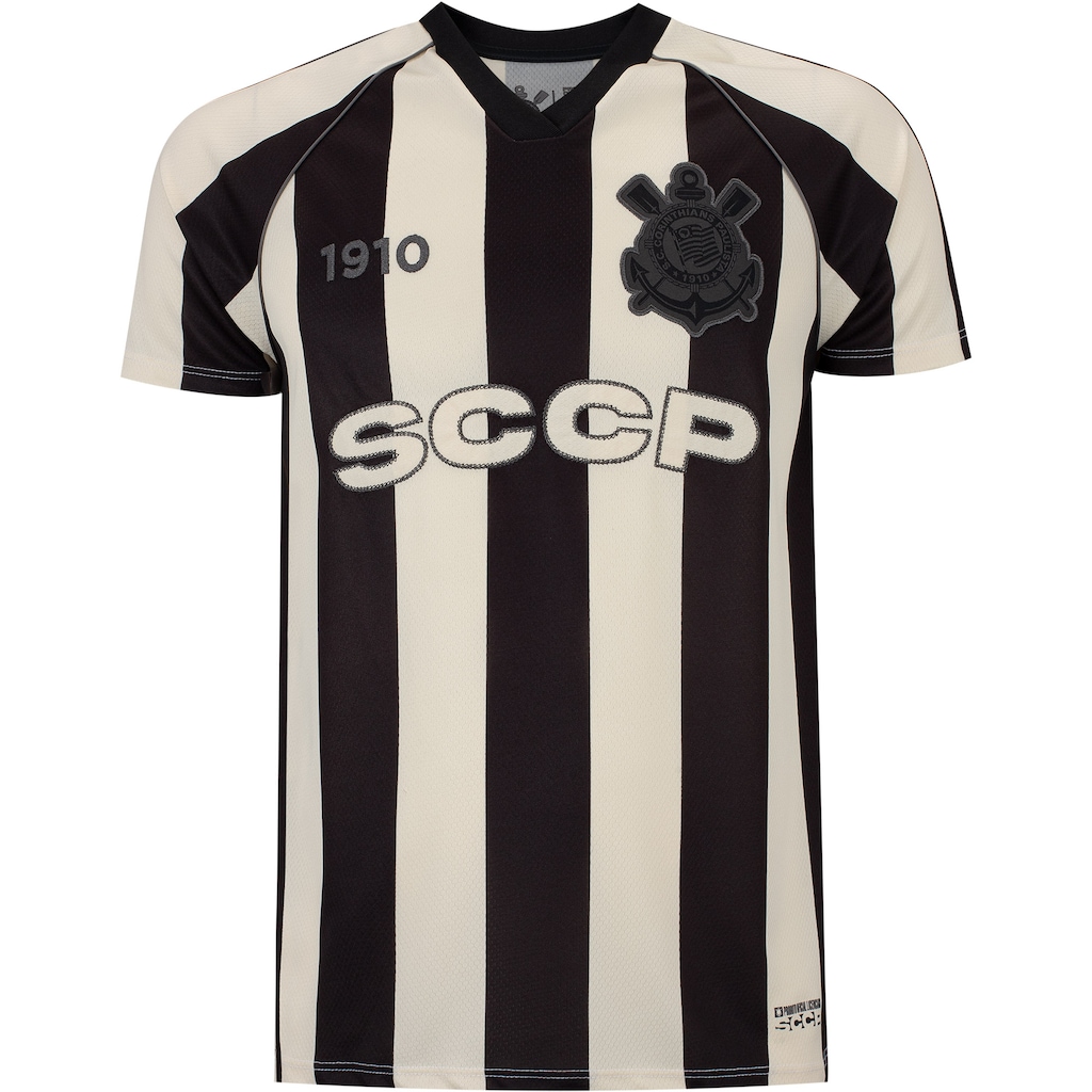 Camisa do Corinthians Listrada Raglan Masculina