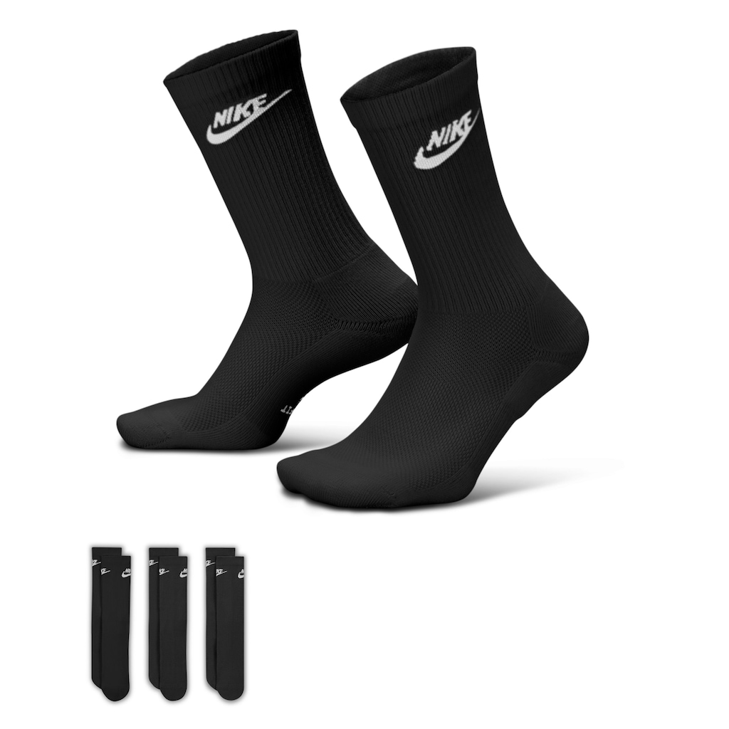 Kit Meia Nike Everyday Elevated Crew 3 Pares Adulto