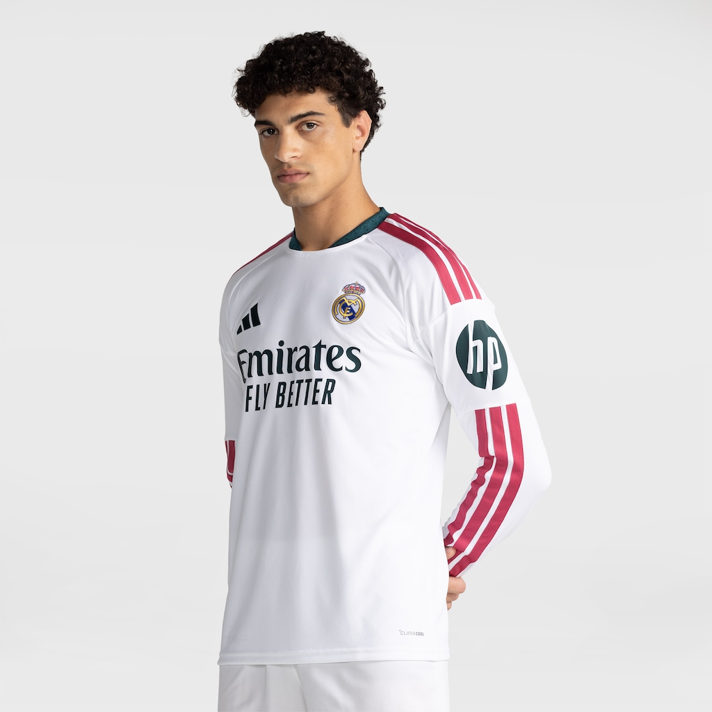 Imagem 1 do produto Camisa Manga Longa Real Madrid I 2026/27 adidas Torcedor Masculina