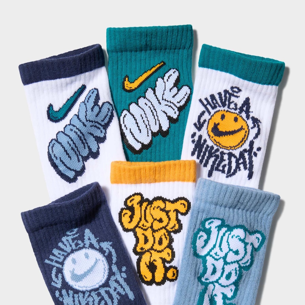 Imagem 2 do produto Kit 6 Pares Meia Cano Médio Nike Everday Infantil