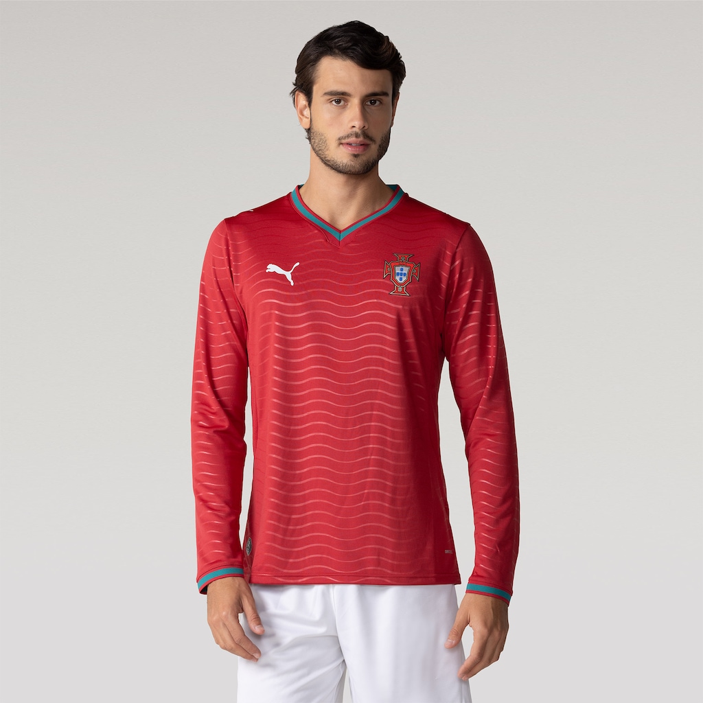 Camisa do Portugal Manga Longa I 26 Torcedor Masculina
