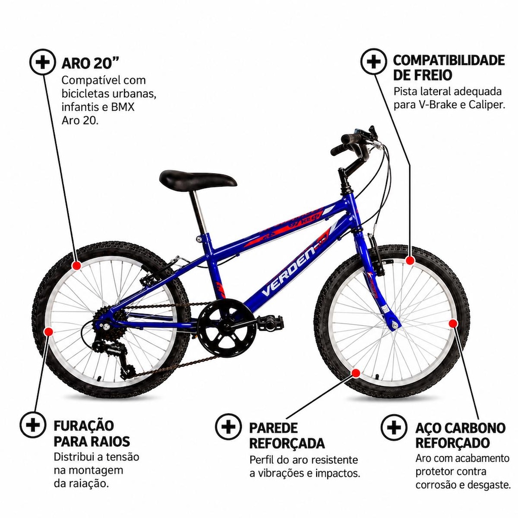 Imagem 3 do produto Bicicleta Aro 20 Verden Bic Folks R1 V7