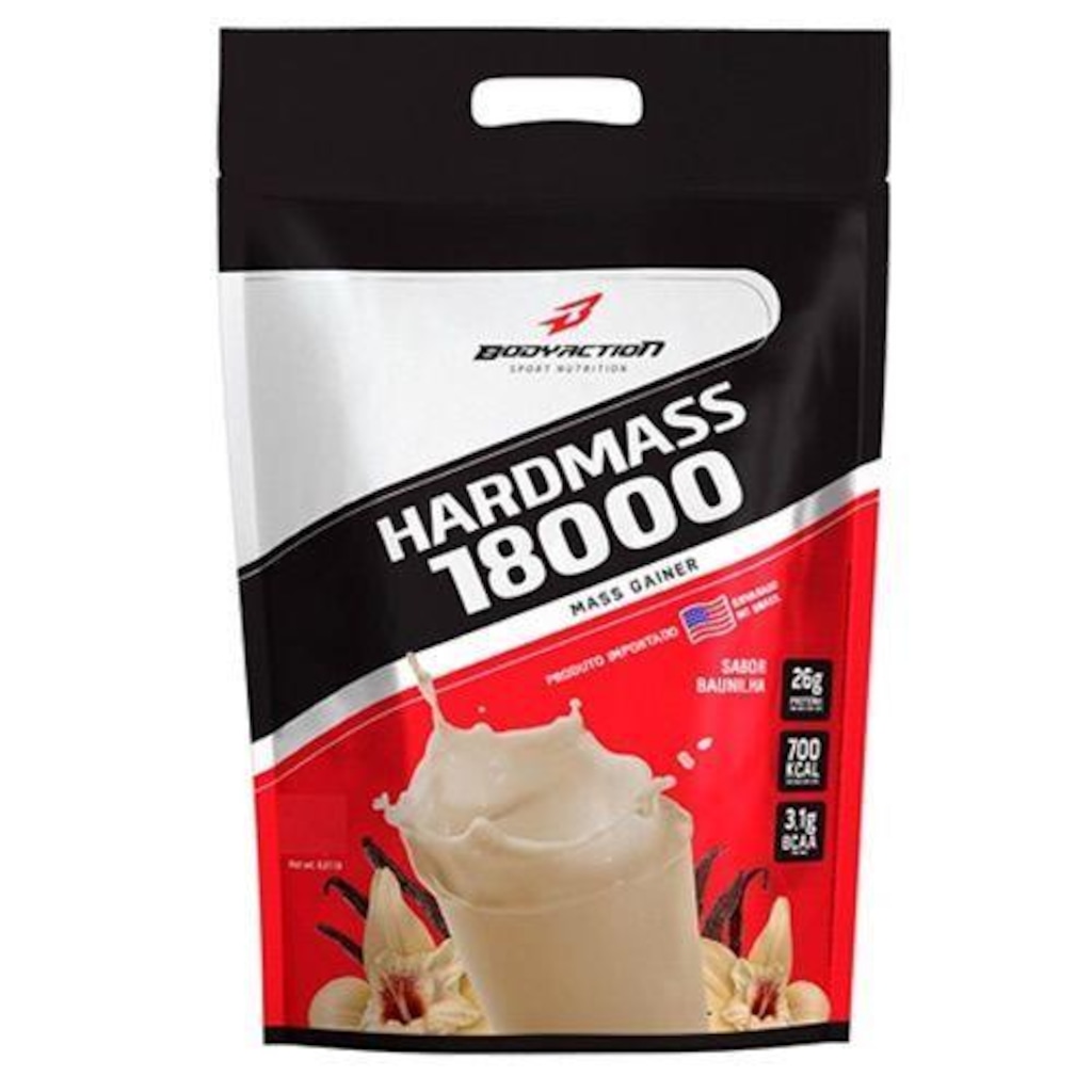 Hipercalórico Body Action Hard Mass 18000 - Sabor Baunilha - 3000g - Foto 1
