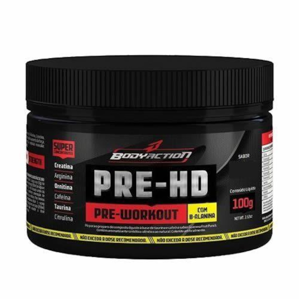 Pré-Treino Body Action Pre - HD - Limão - 100g - Foto 2