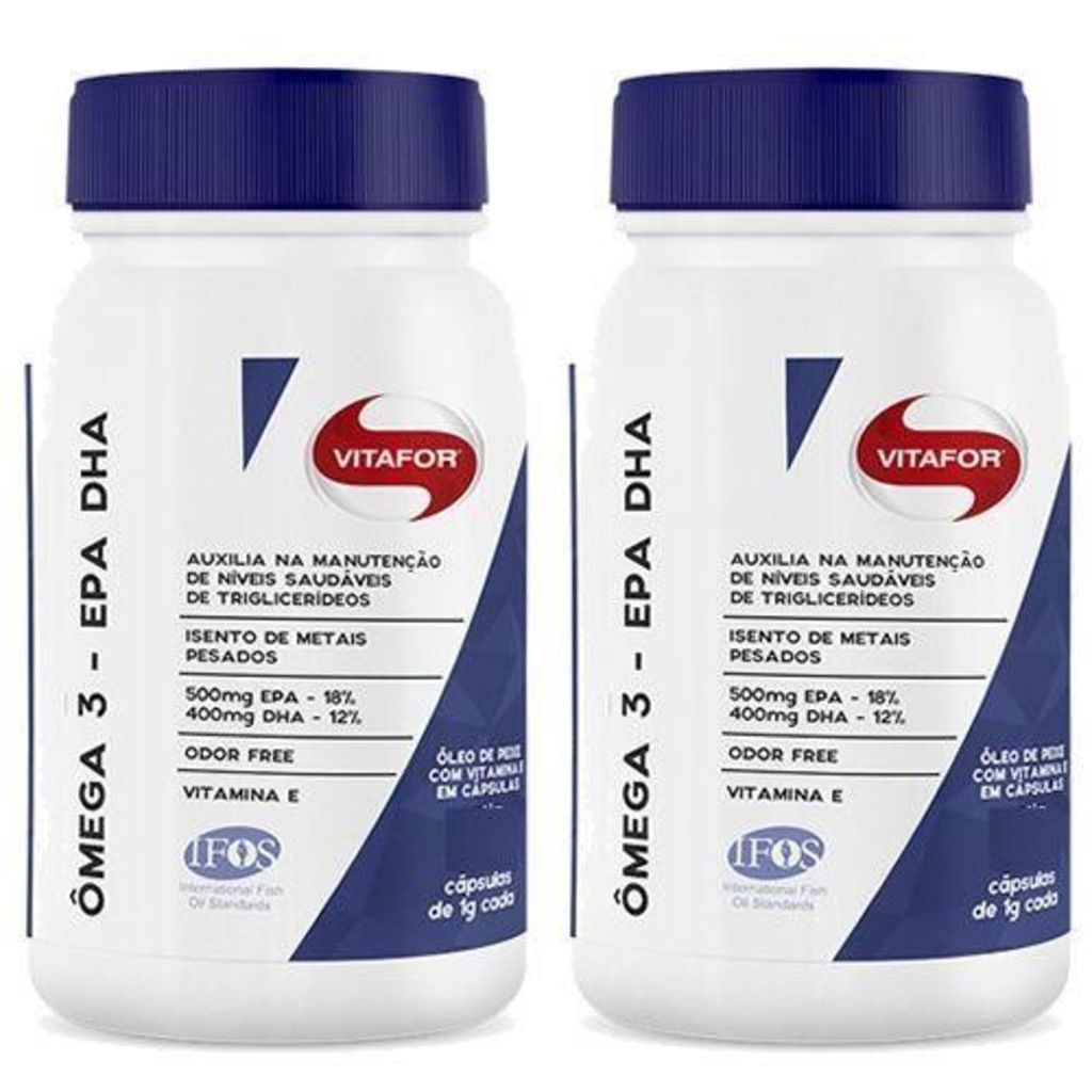 Ômega 3 Vitafor Omegafor1g - 2 Unidades com 120 Cápsulas Cada - Foto 1