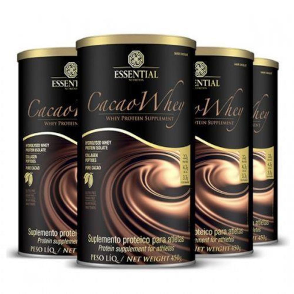 Whey Protein Essential Nutrition Cacao Whey - 4 Unidades com 450g Cada - Foto 1