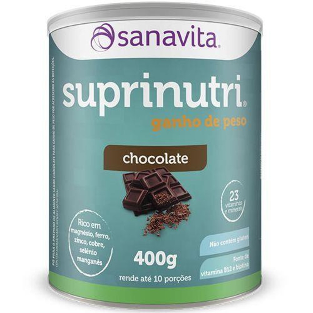 Hipercalórico Sanavita Suprinutri - Chocolate - 400g - Foto 1