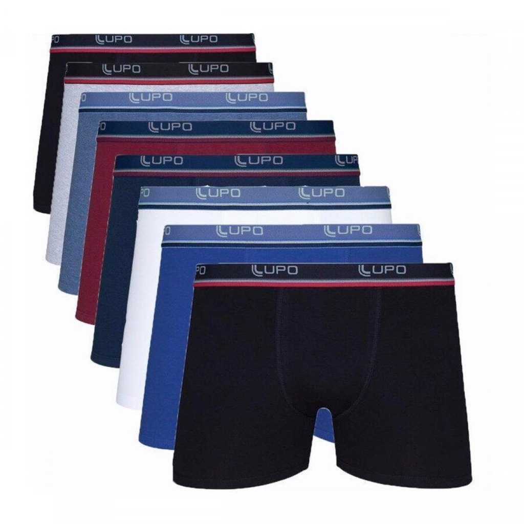 Kit Lupo: 8 Cuecas Boxer Cotton Confort 523002 - Foto 1