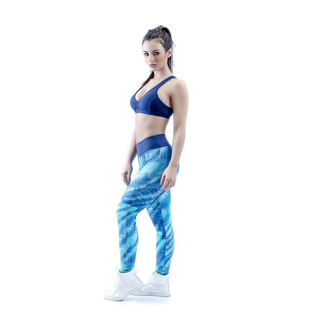 Calça Legging Cajafit Waves - Feminina - Foto 4