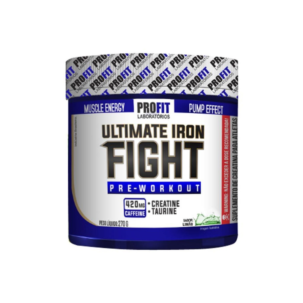Pré-Treino ProFit Ultimate Iron Fight - Limão - 270g - Foto 1