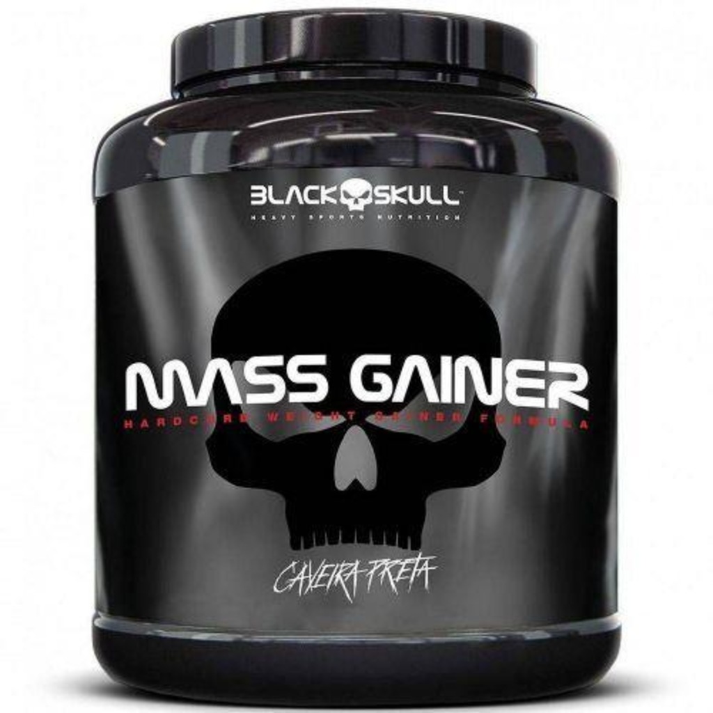 Hipercalórico Black Skull Mass Gainer Caveira Preta - Baunilha - 3Kg - Foto 1