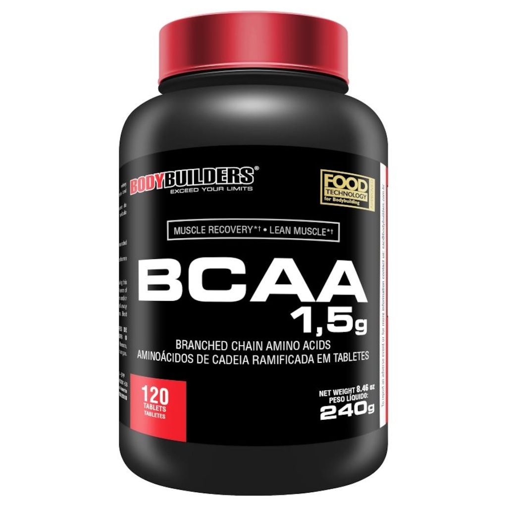 BCAA Bodybuilders 1,5g - 120 Tabletes - Foto 1