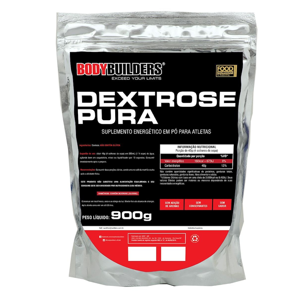 Dextrose BodyBuilders Pura Refil - Natural - 900g