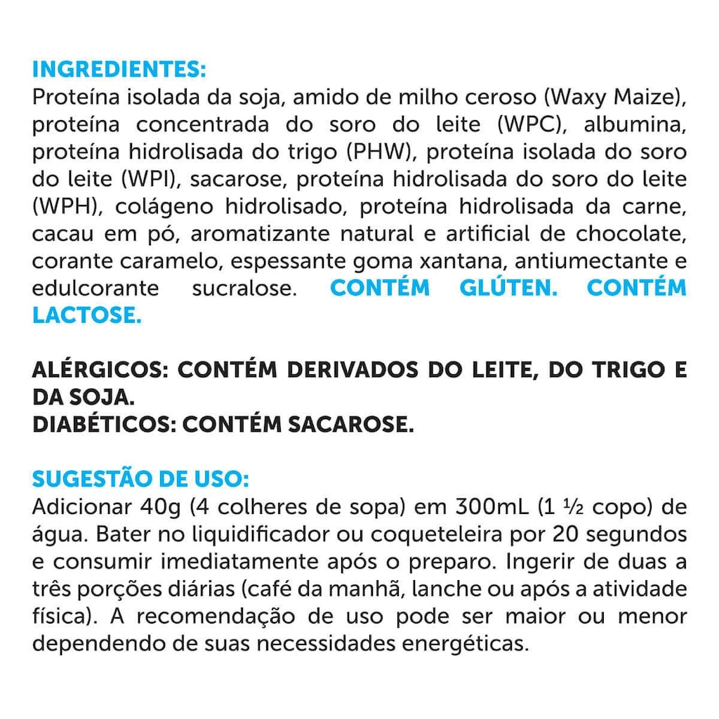 Imagem 2 do produto Whey Protein Fusion BRN Foods - Chocolate - 2Kg
