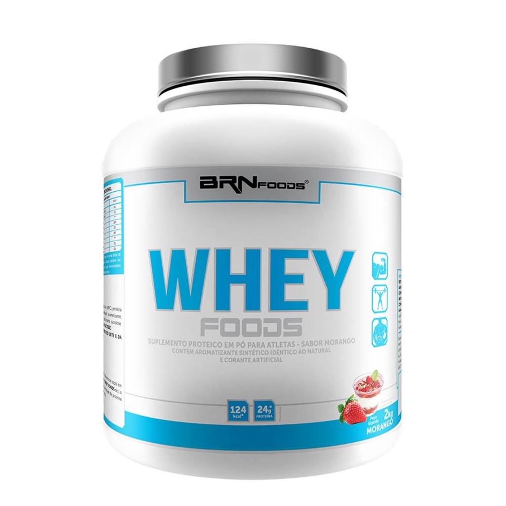 Whey Protein BRN Foods - Morango - 2Kg
