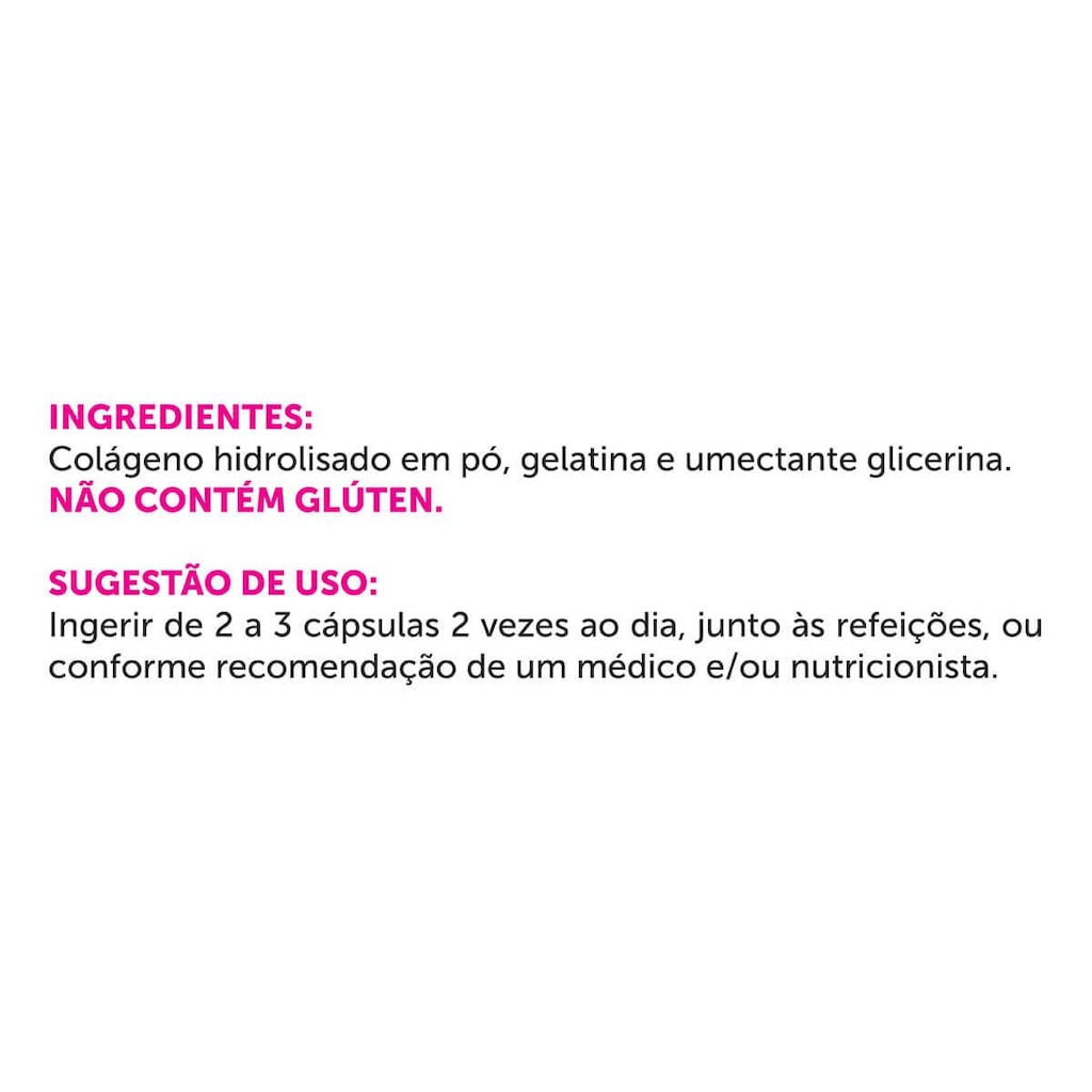Imagem 2 do produto Colágeno Hidrolisado BRN Foods Colagen - 100 Cápsulas