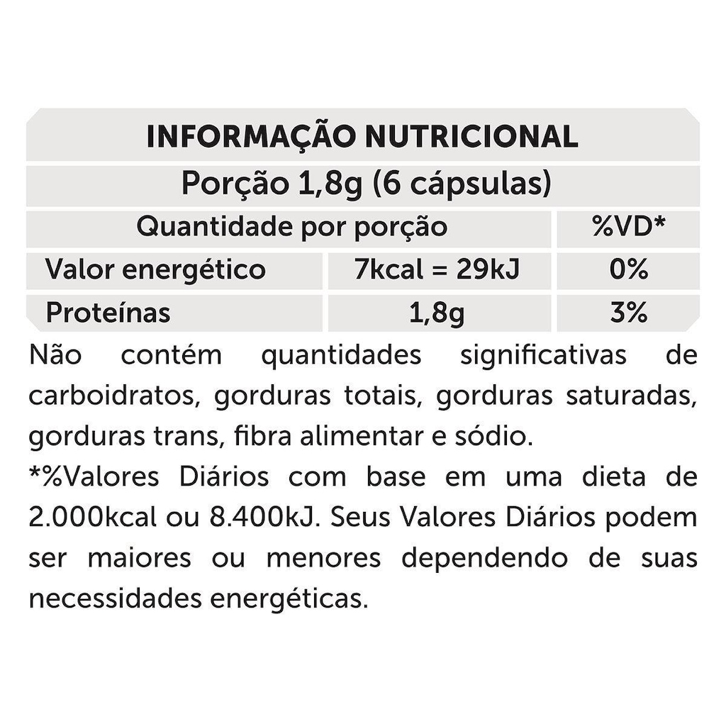 Imagem 3 do produto Colágeno Hidrolisado BRN Foods Colagen - 100 Cápsulas