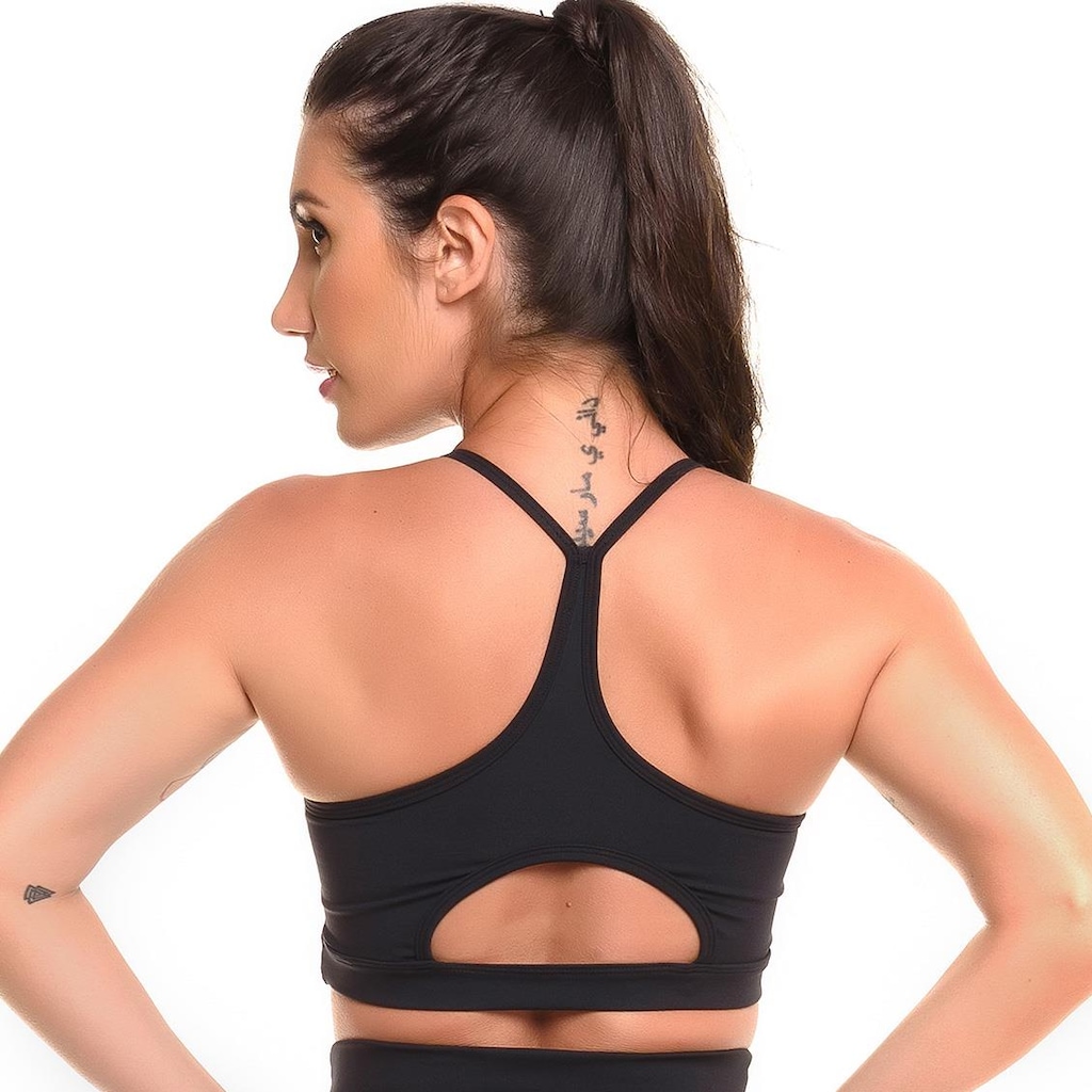 Imagem 3 do produto Top Fitness com Bojo Removível e Proteção Solar UV50+ Sandy Fitness Open - Feminino