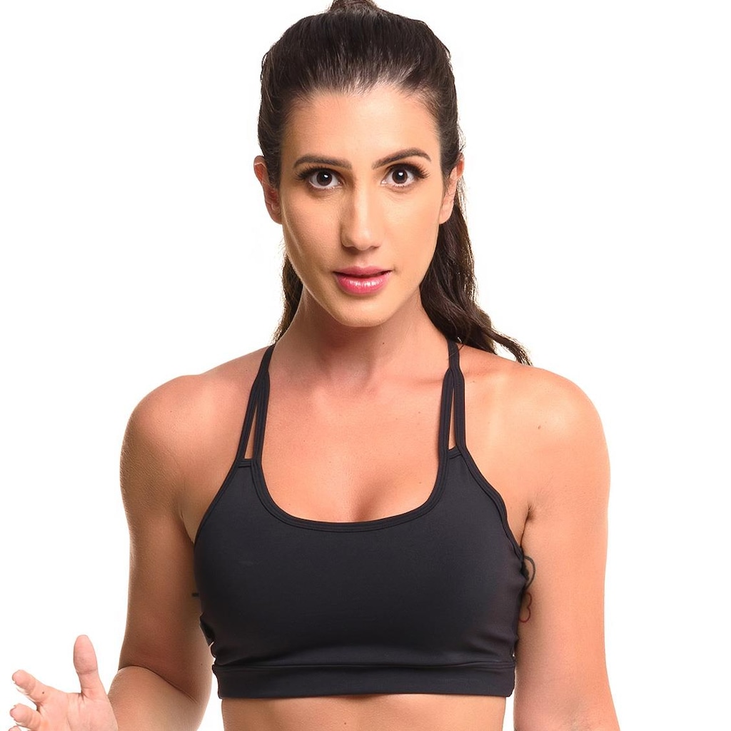 Top Fitness com Bojo Removível e Proteção Solar UV50+ Sandy Fitness Open - Feminino