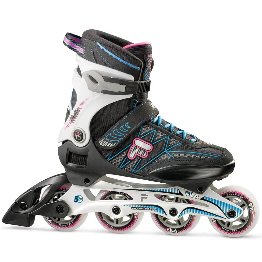 Patins Fila Helix Lady 80mm/82A - In Line - Fitness - ABEC 5 - Ajustável - Adulto - Foto 1