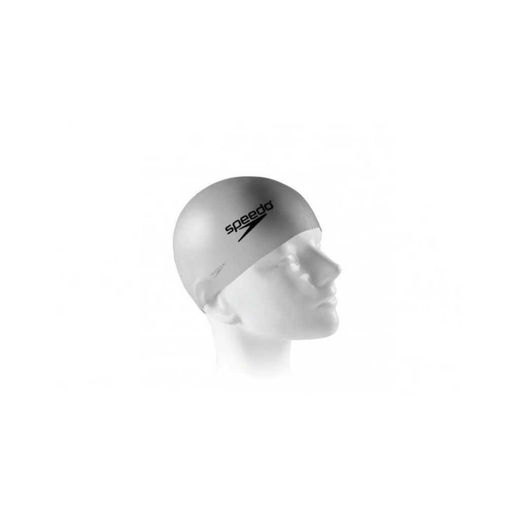 Touca de Natação Speedo Lisa Junior Swim Cap em Silicone Prata - Infantil - Foto 1
