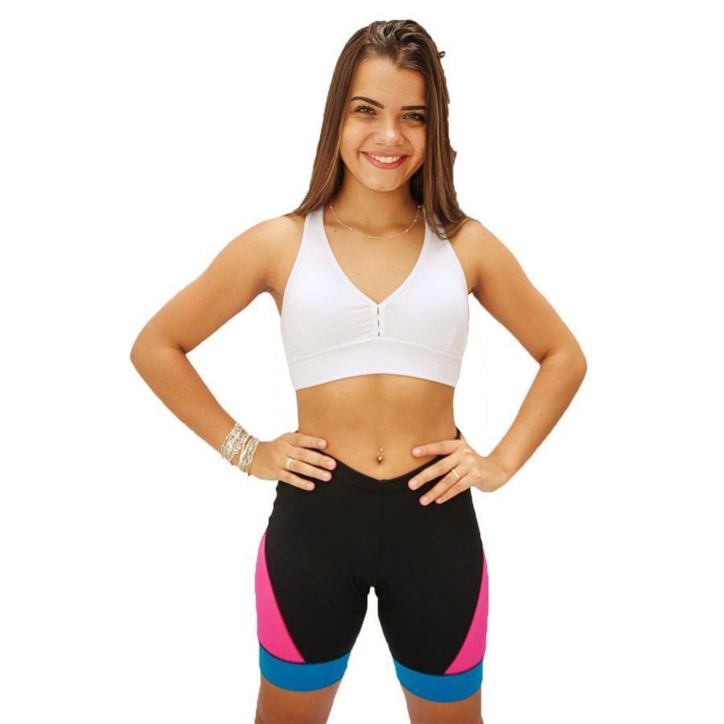Bermuda de Ciclismo D&A Collection com Forro - Feminina - Foto 1